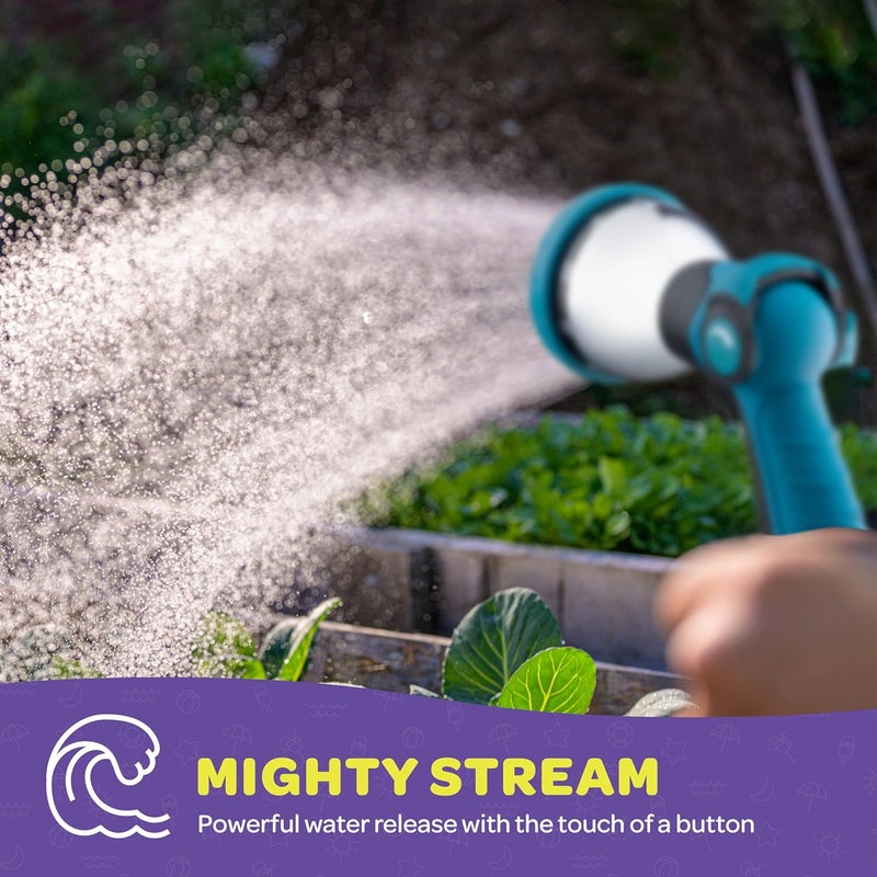 SEWANTA Hose Nozzle [2 Pack] Heavy Duty Hose Sprayer With 10 Adjustable Watering Patterns. Thumb Control Design, Comfortable Ergonomic Grip, Garden Hose Nozzle for Watering Plants & Lawns/Fun showers/Cleaning - Image 5